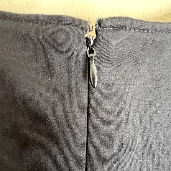 Signature Collection Shift Dress Women Medium Black Sleeveless Minimalist Modest - Picture 7 of 8